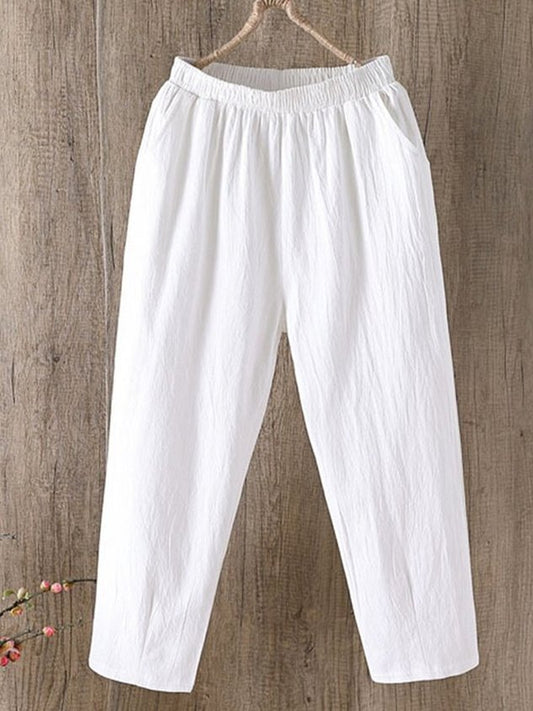 Plus Size Casual Cotton Loose Pants