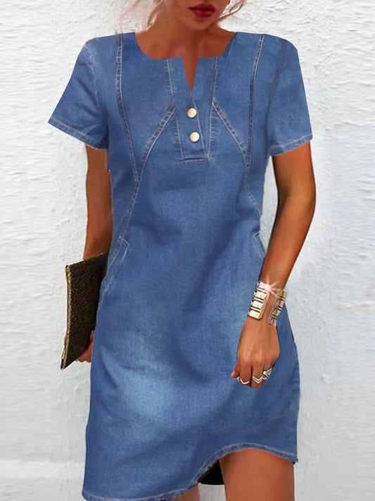Denim Casual Washing Process Dress
